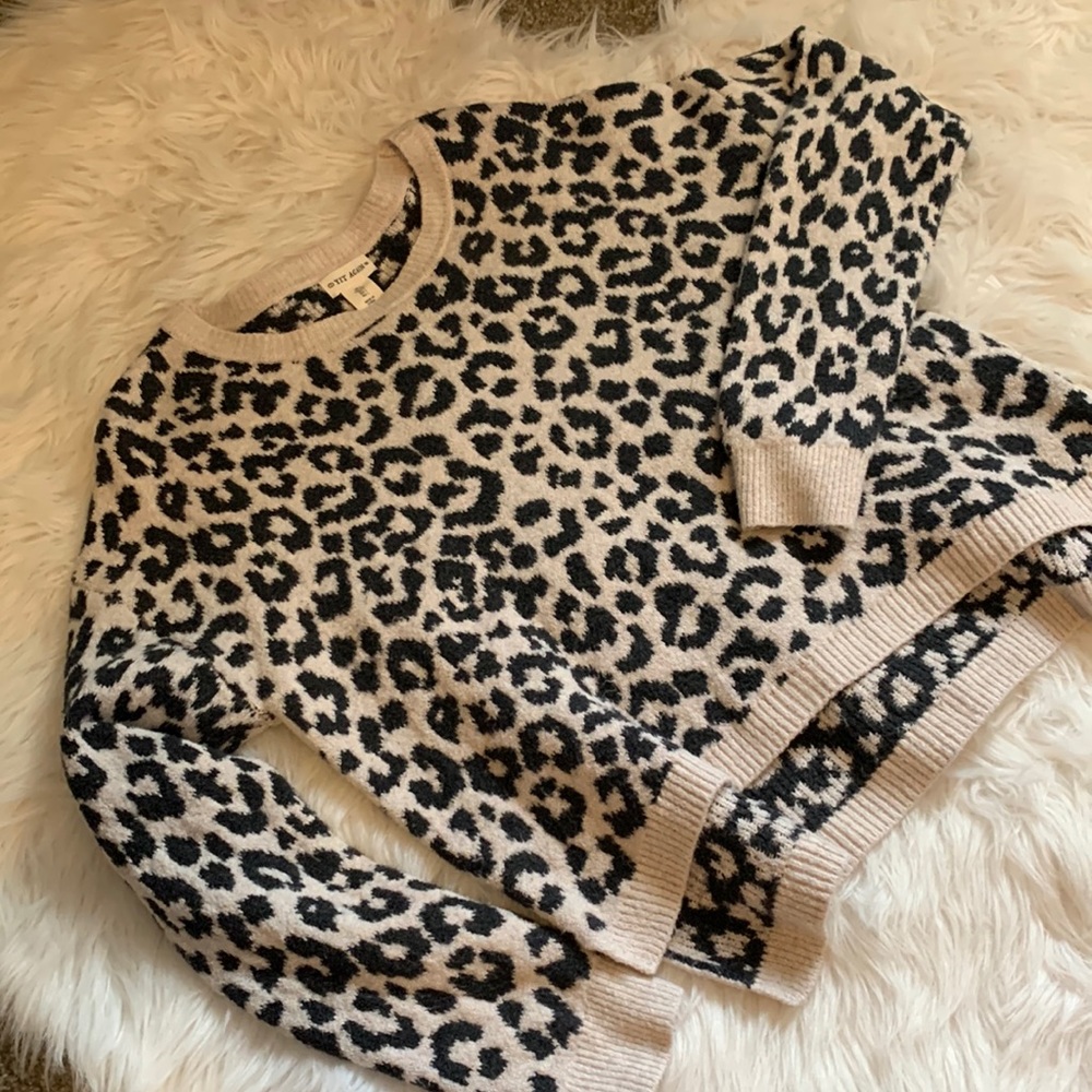 Leopard print sweater